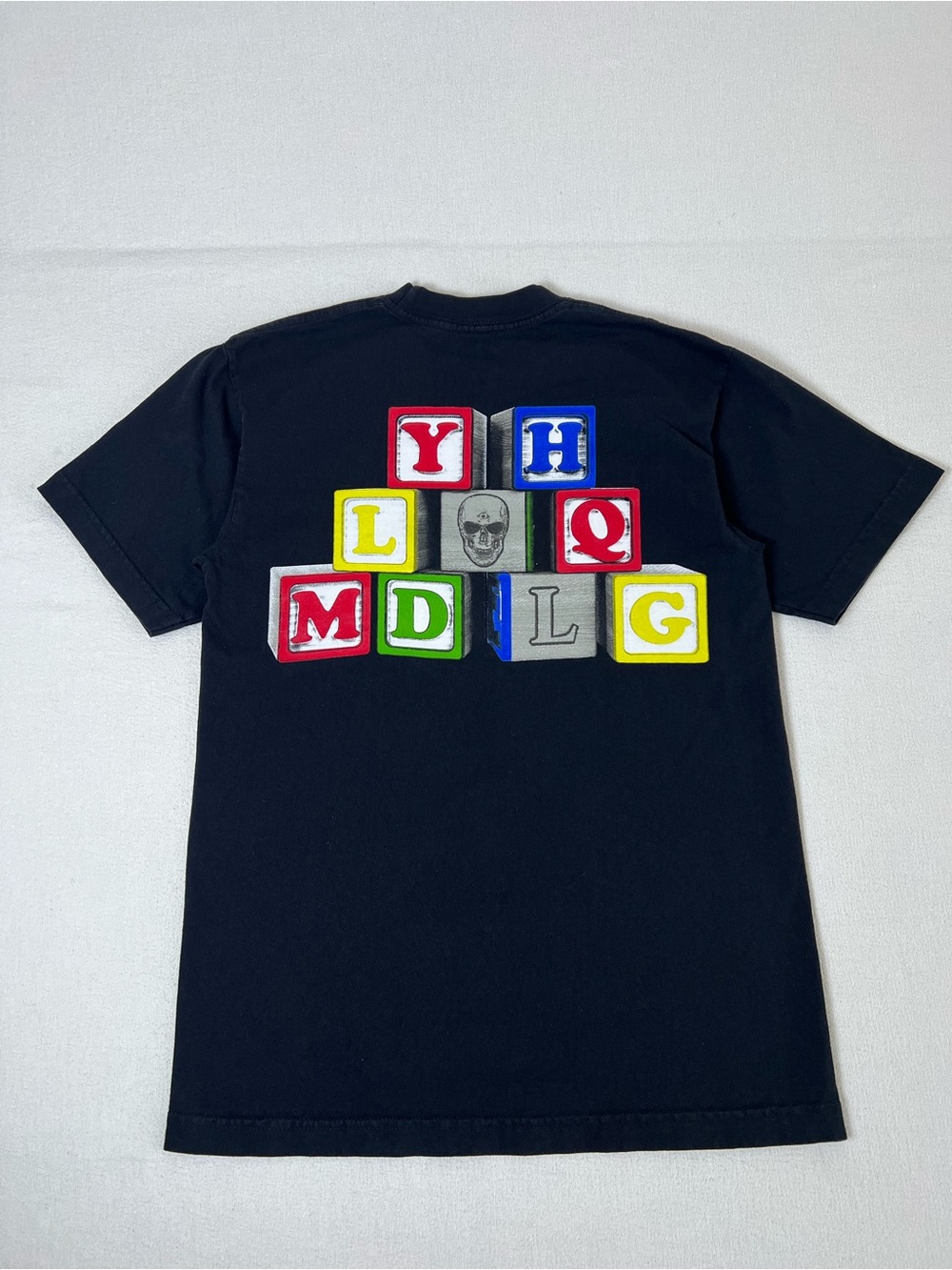 Bad Bunny YHLAMDLG Block Tour T Shirt size Small Black Double Sided Concert Tee